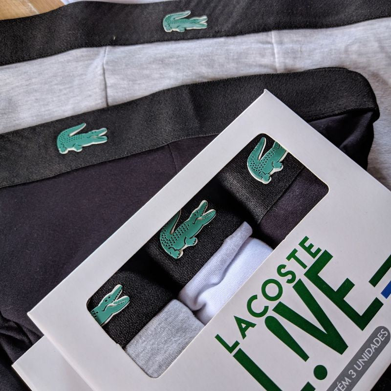 Kit 10 Cuecas Boxer Lacoste