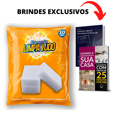 Esponja Limpa Tudo + 2 Brindes Exclusivos