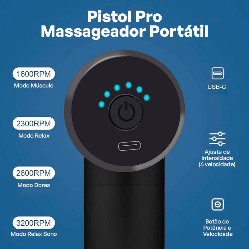 PistolPro - Massageador Elétrico Corporal