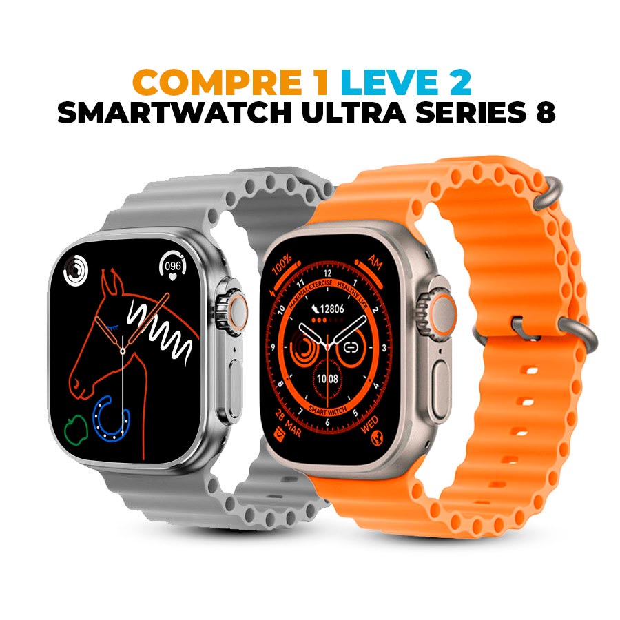 Relógio SmartWatch Ultra Series 8 - COMPRE 1 LEVE 2 colorido